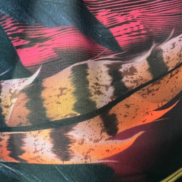 Raven Feathers Tribal Chiffon Oversized Square Scarf - Picture 8 of 8